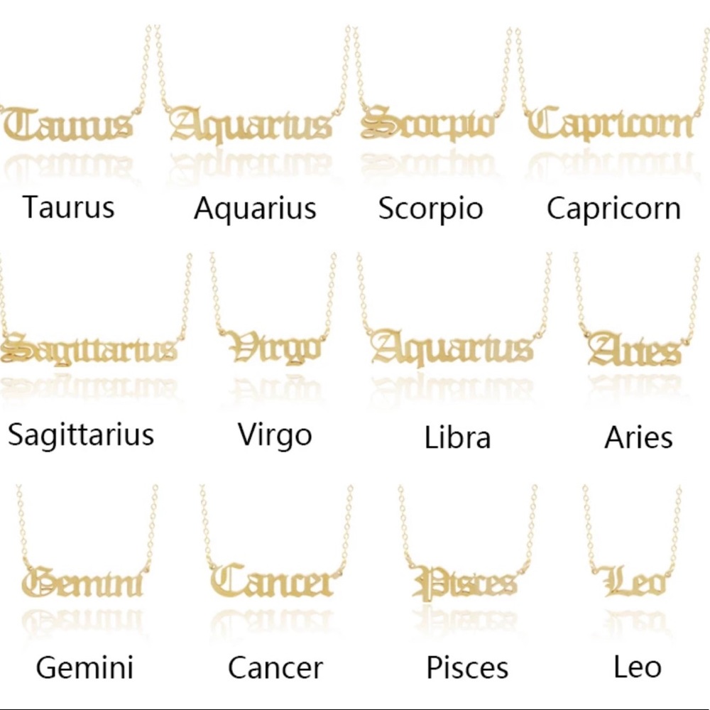 Zodiac name necklace - Picture 2 of 2